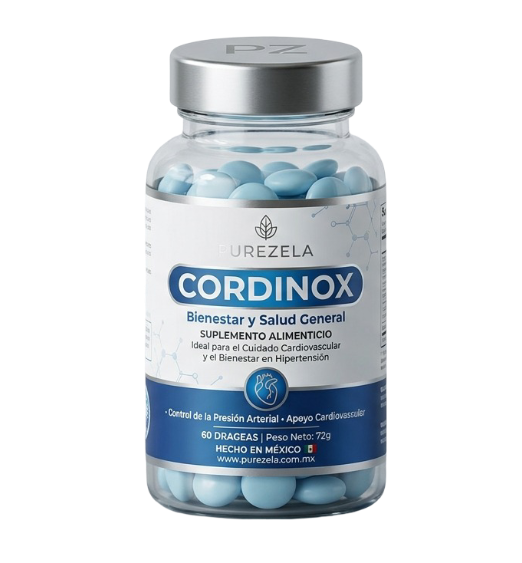Envase de Cordinox, complemento alimenticio de 60 cápsulas